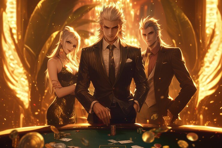 ক্যাসিনো-স্টাইল টেবিল বিনোদনের আলোঝলমলে দৃশ্য